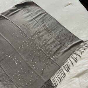 Dove Grey Embellished Wrap carf